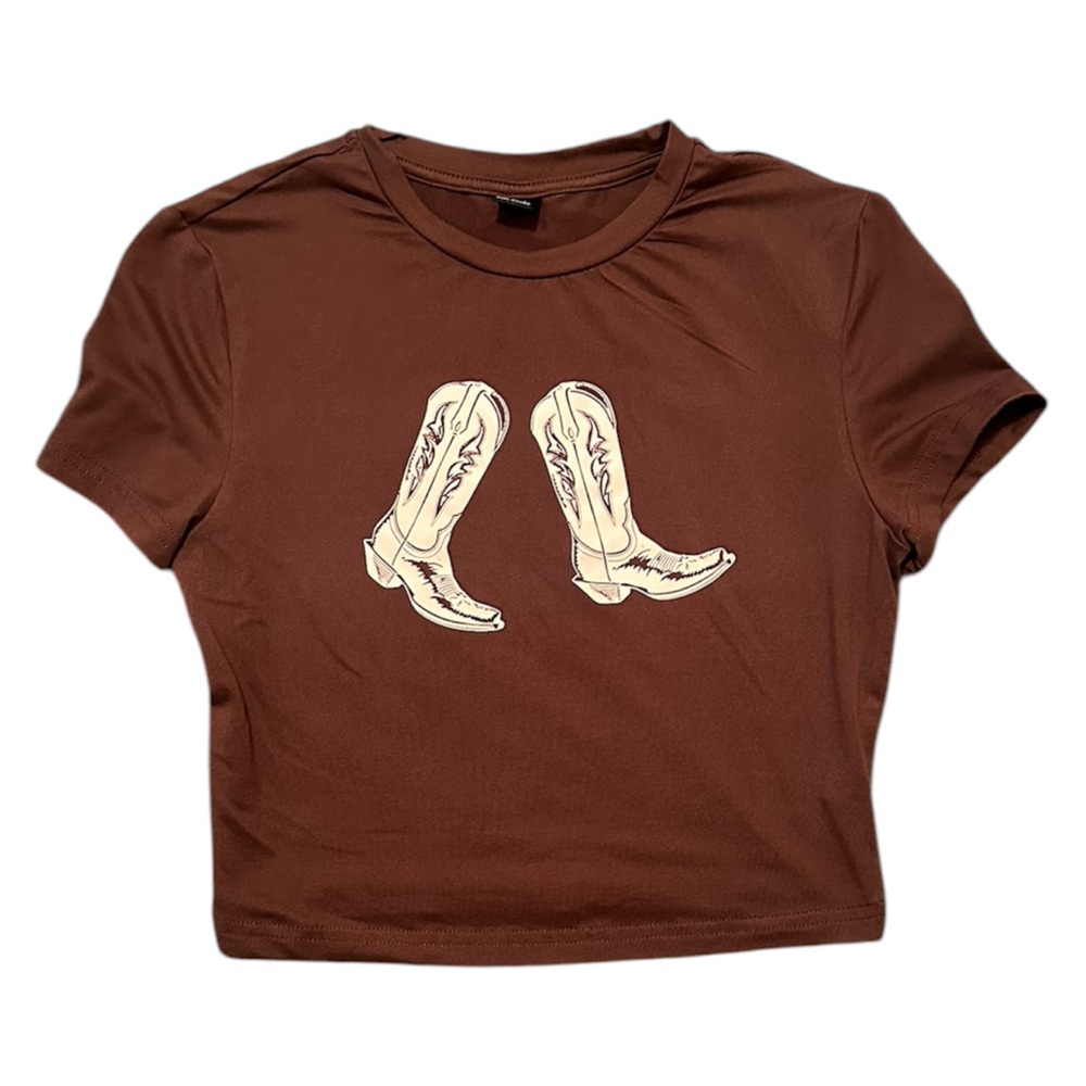 Like New Cowgirl Cropped Baby T-Shirt